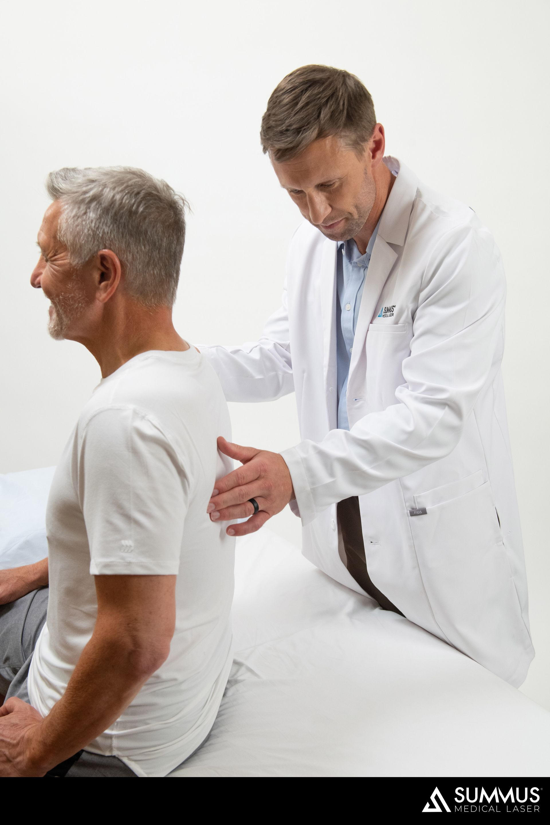Dr. Reed performing a patient assessment