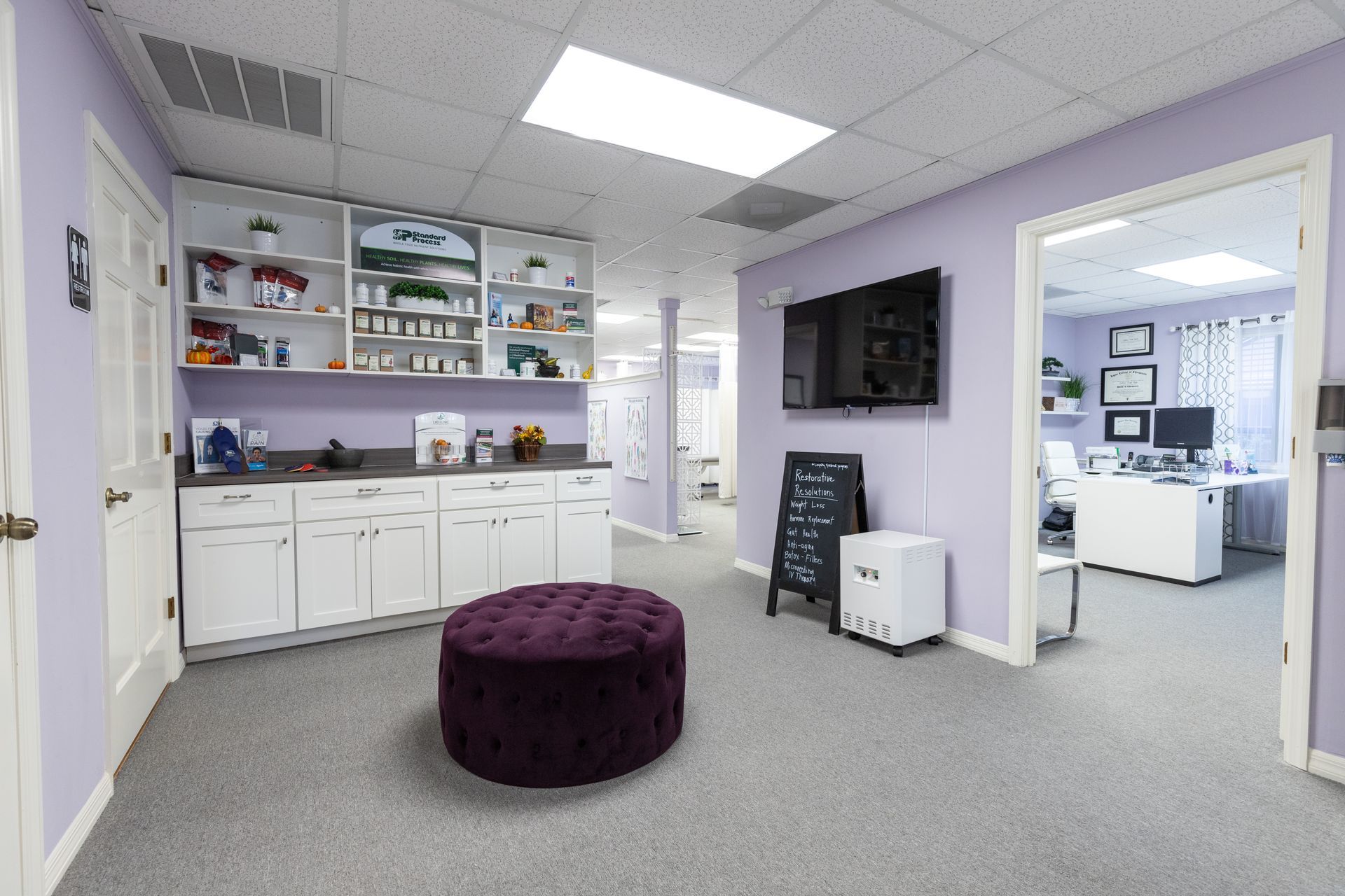 Chiropractic studio interior